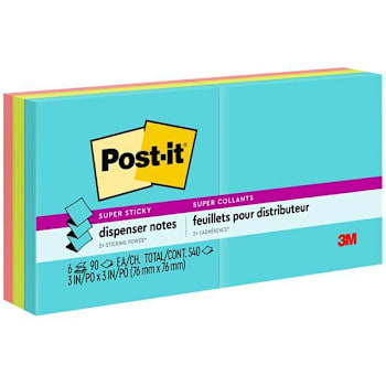 Image for Post-It Super Sticky Dispenser Notes Supernova Neons Color 6"X8" Package Of 6 from HD Supply