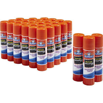 Elmers School Glue Sticks Disappearing Purple 0.24 Oz Package Of 30