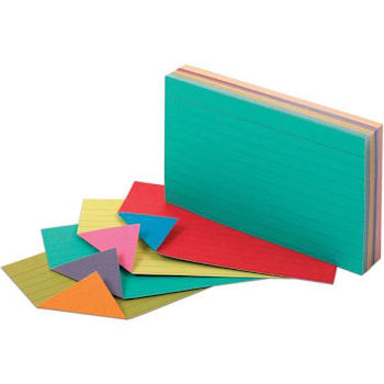 Image for Oxford Extreme Index Cards 3"X5" Assorted Package Of 100 from HD Supply
