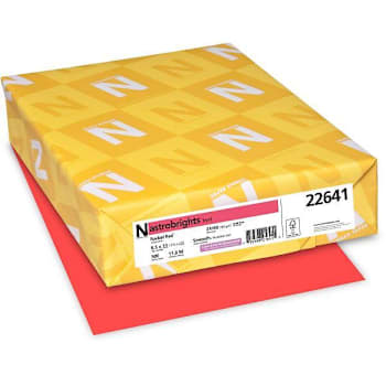 Astrobrights Copy Paper 8.5"X11" 24 Lb Basis Weight Rocket Red Package Of 500