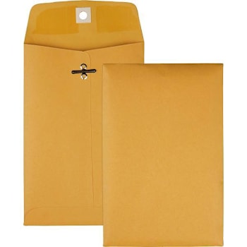 Quality Park #35 Clasp Envelope 5"X7.5" Gummed Closure Kraft Package Of 100