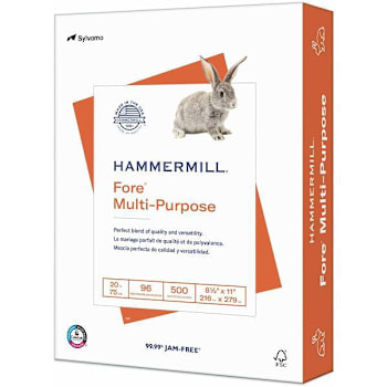 Image for Hammermill Fore Copy Paper 8.5"X11" 20 Lb Basis Weight Package Of 500 from HD Supply