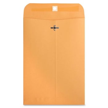 Business Source #75 Clasp Envelope 7.5"X10.5" Kraft Package Of 100