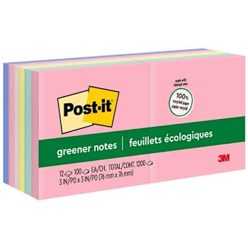 Image for Post-It Notes Original Notepads Sweet Sprinkles Color 3x5 Recycled Package Of 12 from HD Supply