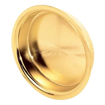 Image for Prime-Line Wardrobe Door Flush Finger Pull, Brass, 2-1/8" from HD Supply