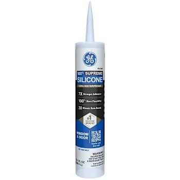 Image for GE 10.1 Oz Supreme Silicone Window And Door Sealant, Clear, Case Of 12 from HD Supply