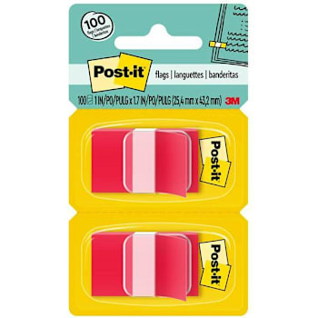 Image for Post-It Flags 1" X 1.75" Red Package Of 100 from HD Supply