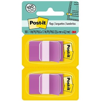 Post-It Flags 1" X 1.75" Purple Package Of 100