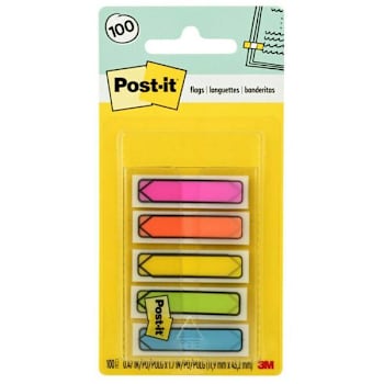 Image for Post-It Arrow Flag W/On-The-Go Dispenser 0.5" X 1.75" Asst Colors Package Of 100 from HD Supply