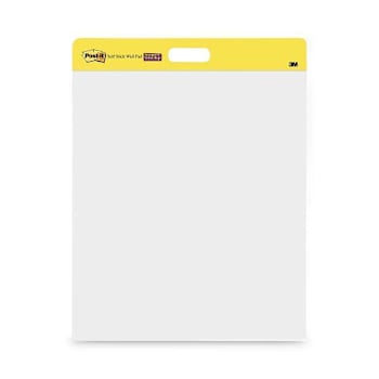 Paper Mate Self-Stick Wall Pad Unruled 20x23 White 20 Sheets Package Of 2