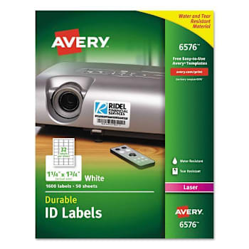 Image for Avery Durable ID Label-Trueblock Tech Laser Prines 1.25x1.75 White Package Of 50 from HD Supply