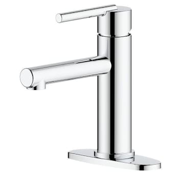 Seasons Westwind 1.2 GPM Quick Install Single Hole Centerset Mid-Arc Bathroom Faucet With Pop Up Drain, Chrome