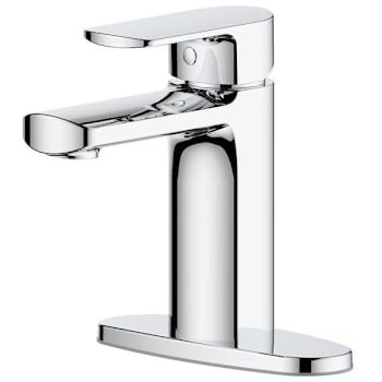 Seasons Westwind 1.2 GPM Quick Install Single Hole Centerset Mid-Arc Bathroom Faucet With Pop Up Drain, Chrome