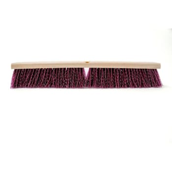 Renown Polypropylene Heavy Sweep With 3-1/4" Trim, 24", Maroon