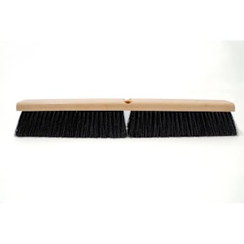 Renown 24" Polypropylene Medium Heavy Sweep Broom Center Block Black