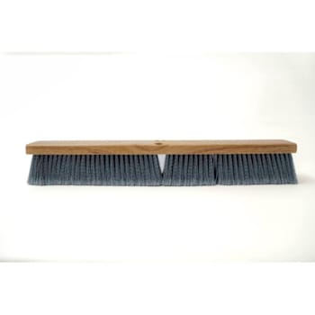Renown 24" Polypropylene Broom Fine Sweep Flagged With 3" Trim Gray