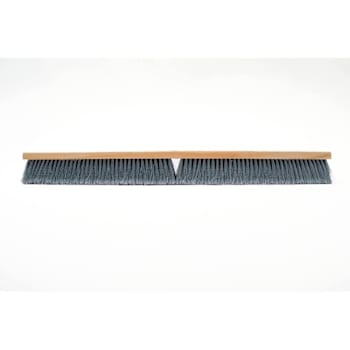 Renown 36" Polypropylene Broom Fine Sweep Flagged With 3" Trim Gray