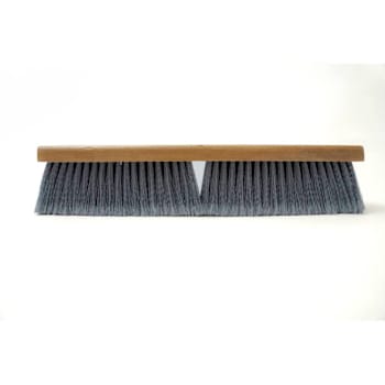 Renown 18" Polypropylene Broom Fine Sweep Flagged With 3" Trim Gray