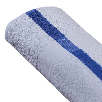 Image for Sobel Westex Endure Pool Towel 22x44 6.0# White/Blue Center Stripe Case Of 60 from HD Supply
