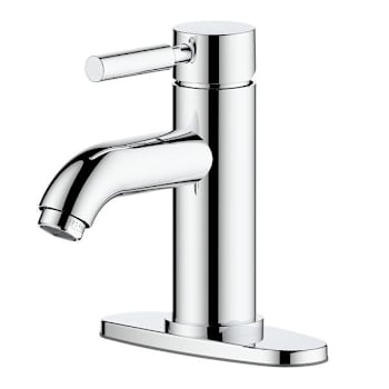 Seasons Westwind 1.2 GPM Quick Install Single Hole Centerset Mid-Arc Bathroom Faucet With Pop Up Drain, Chrome
