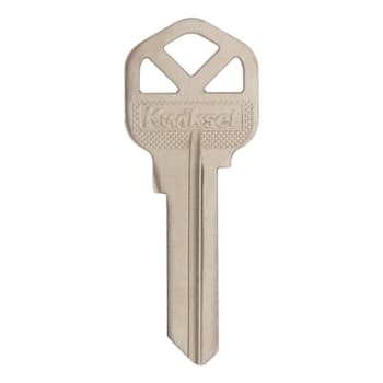 Kwikset Key Blank, 6 Pin K Bow, Zinc, Nickel Plated, 50 Count