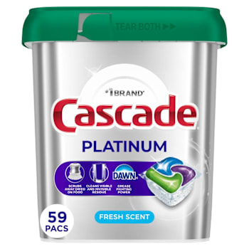 Cascade Actionpacs, Fresh Scent, 31.8 Oz 59 Pacs, Case Of 3