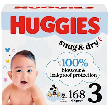 Huggies Snug & Dry Baby Diapers Size 3 Case Of 168