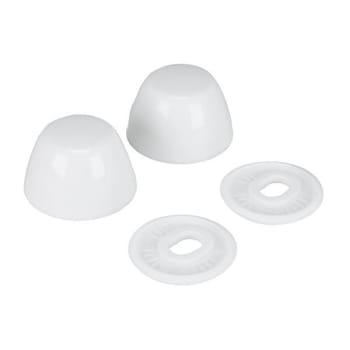 Danco Universal Round Toilet Bolt Caps In White Package Of 6