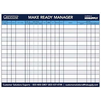 Accuform 48x36 Greystar Kpi Board With Header