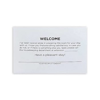 RDI-USA Generic Housekeeping/Welcome Card Case Of 100