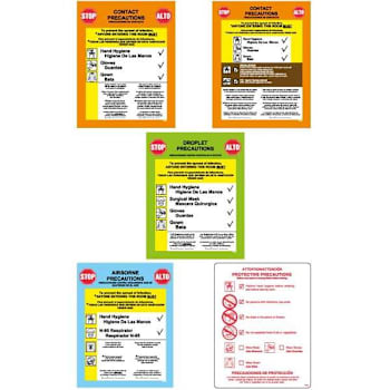 Rrd Precautions Signs Kit 8-3/4" X 10-7/8"