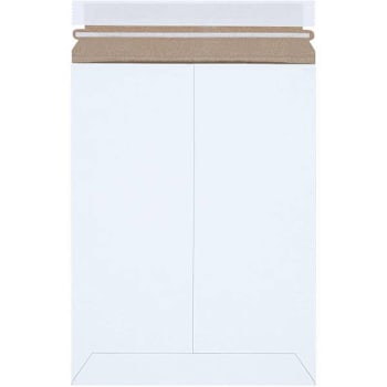 Box Partners 9 X 11 1/2" White Self-Seal Stayflats Plus?® Mailers Case Of 100