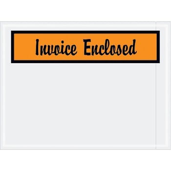 Box Partners 4 1/2 X 6" Orange "Invoice Enclosed" Envelopes Case Of 1000