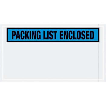 Box Partners 5 1/2 X 10" Blue "Packing List Enclosed" Envelopes Case Of 1000