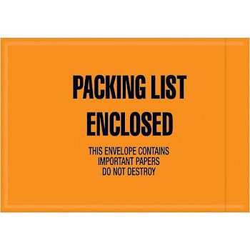 Box Partners 4 1/2 X 6" "Packing List Enclosed" Envelopes Case Of 1000