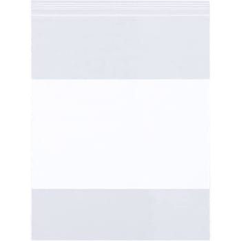 Box Partners 5 X 8" 2 Mil White Block Reclosable Poly Bags Case Of 1000