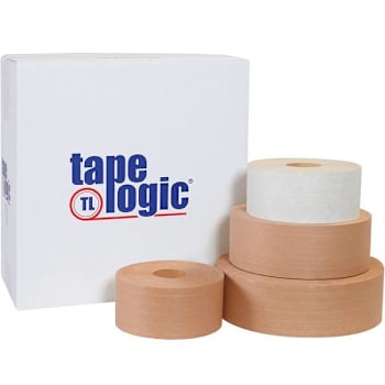 Box Partners 72mmx375' White Tape Logic?® #7200 Reinforce Water Activat Case Of 8