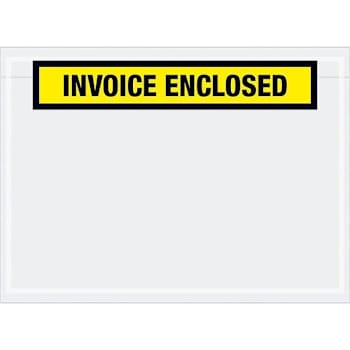 Box Partners 7 1/2 X 5 1/2" Yellow "Invoice Enclosed" Envelopes Case Of 1000