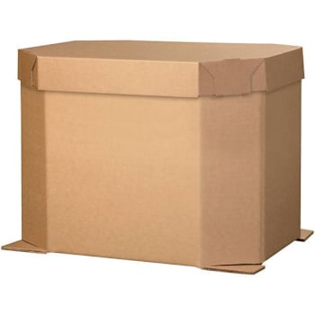 Box Partners 46 X 38 X 24" Octagon H.s.c. Bottom 1300# Tw Bulk Bin Package Of 5
