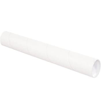 Box Partners 3 X 30" White Tubes With Caps Case Of 24
