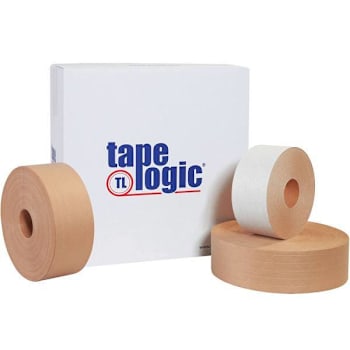 Box Partners 3"X375' Kraft Tape Logic?® #7500 Reinforced Water Activate Case Of 8