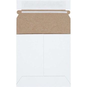 Box Partners 5 1/8 X 5 1/8" White Self-Seal Stayflats Plus?® Mailers Case Of 200