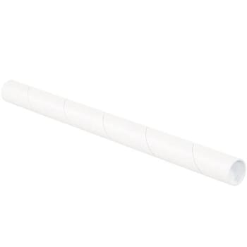 Box Partners 1 1/2 X 36" White Tubes With Caps Case Of 50