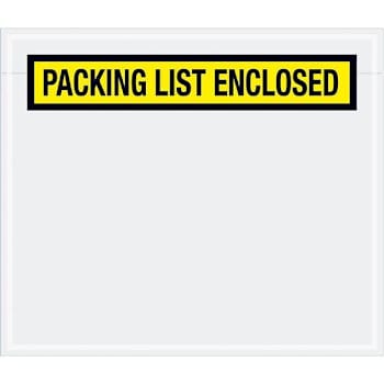 Box Partners 7 X 6" Yellow "Packing List Enclosed" Envelopes Case Of 1000