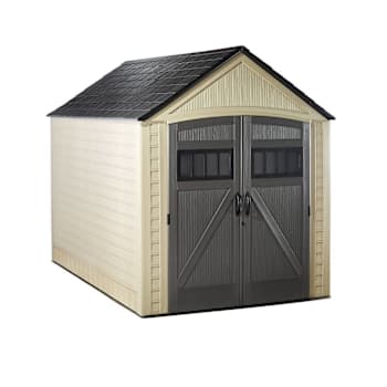 Rubbermaid 7-Ft X 10-Ft Roughneck Brown Gable Resin Outdoor Storage Shed