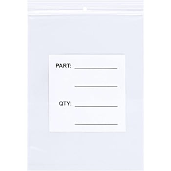 Box Partners 10x10" 4 Mil Parts Bags W/ Hang Holes Case Of 1000