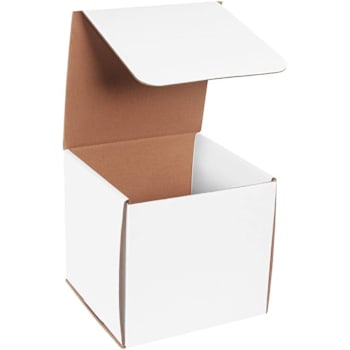 Box Partners 8x8x8" White Corrugated Mailers Package Of 50