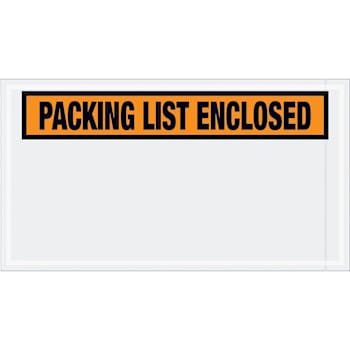 Box Partners 5 1/2x10" Orange "Packing List Enclosed" Envelopes Case Of 1000
