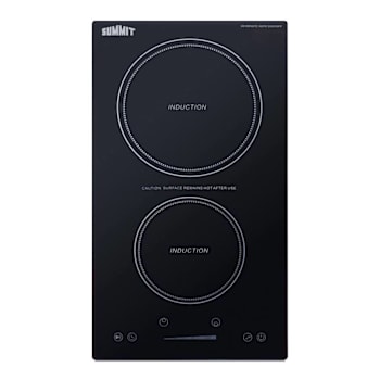 Summit Appliance 12" Wide 2-Zone Built-In Induction Glass Cooktop In Black