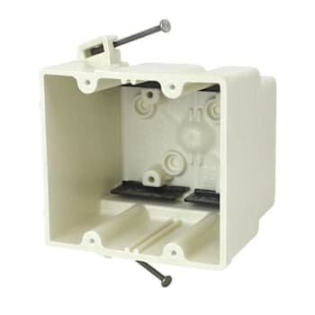 Image for Allied Moulded 2-Gang New Work Fiberglass Switch/Outlet Box, Off White from HD Supply